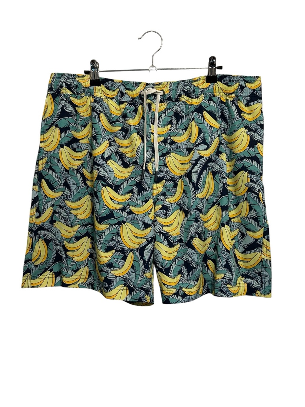 Resort Swimwear Banana Print Lined Swim Shorts Large